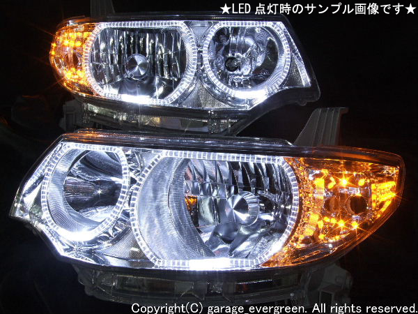 L375S/L385S タントカスタム　オレンジLED&LEDイカリング ヘッドライト　