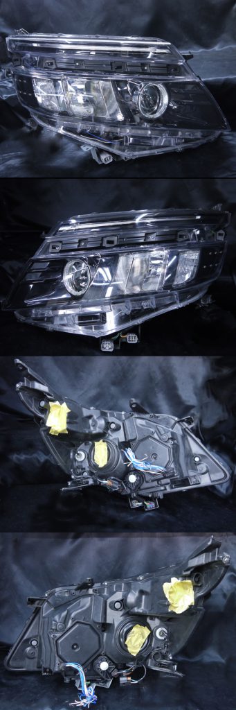 トヨタ ZZR80系 ヴォクシー 純正LEDロービーム車用 純正ドレスアップヘッドライト LEDイカリング＆高輝度白色LED12発増設＆Hi部間接照明&純正ラインLEDポジション 白色LED打替え