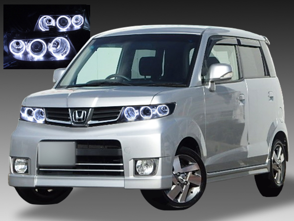 ホンダ JE1/JE2 ゼストスパーク 純正HID車用 純正ドレスアップヘッドライト 6連高輝度白色LEDイカリング