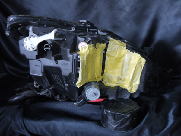 レクサス 20系 IS 前期/中期 純正HID車用 純正ドレスアップヘッドライト インナー塗装 ブラッククロム