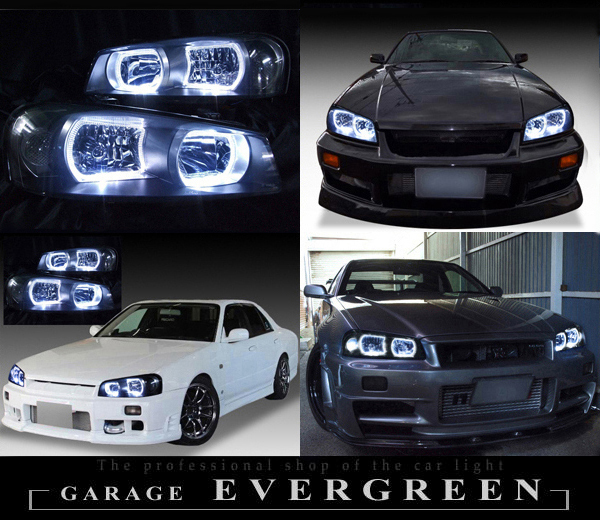 日産 R34系 GT-R/スカイライン 前期 純正ドレスアップヘッドライト 