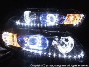 RB1 RB2 オデッセイ　AFS無し　アンダーラインLED&LEDイカリング ヘッドライト