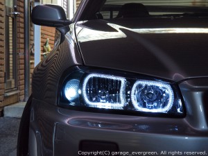 HR34 ER34 ENR34 R34系 前期 スカイライン　LEDイカリング ヘッドライト
