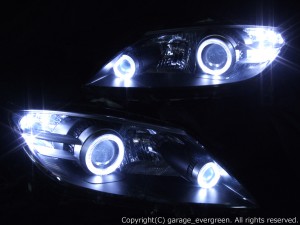 SE3P RX-8 前期　ドレスアップヘッドライト 4連白色イカリング&増設高輝度LED 仕様