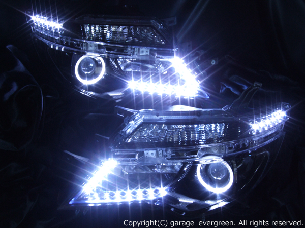 C26系 セレナ 後期 ハロゲンロービーム車用 限定色 インナーブラッククロム ブラックインナー&LEDイカリング&増設LED 仕様