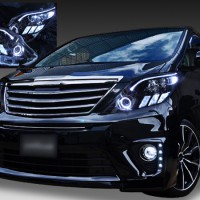 20/25系 アルファード AFS無・純正HID車用ヘッドライト ブラック