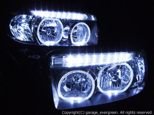 SG5 フォレスター後期 HID車用ヘッドライト イカリング4連装&高輝度LED増設 仕様