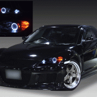 SE3P RX-8 前期 ドレスアップヘッドライト 4連白色イカリング