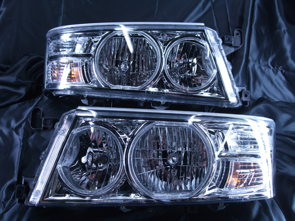 現物加工　キャンピングカー24Vコースター　トラックバス 　LEDイカリングヘッドライト