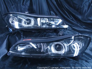 日産 S15系 シルビア　純正HID車用 純正ドレスアップヘッドライト 4連超高輝度LEDイカリング＆ウィンカークリア