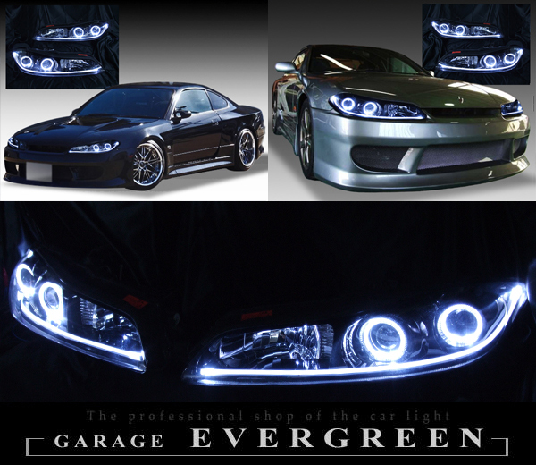 安い超特価新品 即納 S15 シルビア ヘッドライト ブラック SR20 スペックＳ スペックＲ Ｌパッケージ HID キセノン対応 LED 流れるウインカー 78WORKS ヘッドライト