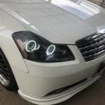 Y50 フーガ GT 社外ヘッドライト 修理 CCFLイカリング インバーター交換