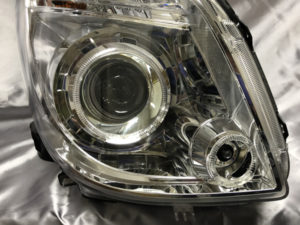 ワンオフ加工 MK21S パレット 前期/後期 シーケンシャルウインカー＆LEDイカリング 仕様 純正加工 HID ドレスアップ ヘッドライト 【車検対応】