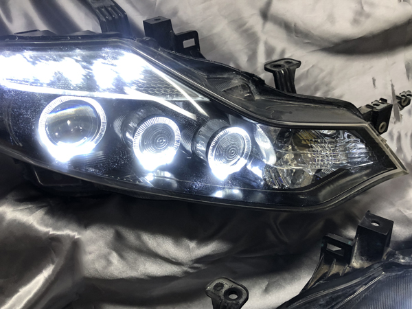受注生産 Z51 ムラーノ インナーブラック塗装＆イカリング＆LED増設 仕様 純正加工品 ドレスアップ ヘッドライト