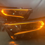 ワンオフ加工 現行新型 RAV4 コの字ライン 白橙LED切り替わり 仕様 純正加工品 ドレスアップ ヘッドライト【車検対応】