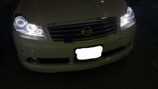 Y50 フーガ GT LEDイカリング＆インナーブラック塗装 仕様 純正