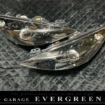 現物加工 プジョーRCZ インナーブラッククロム塗装＆レンズコーティング 純正加工品 ドレスアップヘッドライト