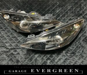 現物加工 プジョーRCZ インナーブラッククロム塗装＆レンズコーティング 純正加工品 ドレスアップヘッドライト