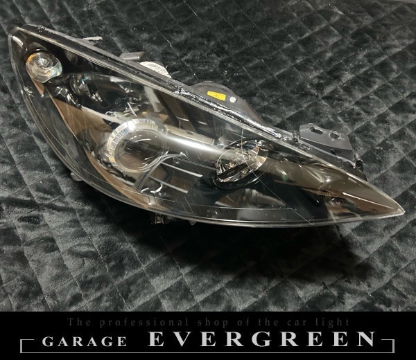 現物加工 プジョーRCZ インナーブラッククロム塗装＆レンズコーティング 純正加工品 ドレスアップヘッドライト