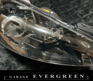 現物加工 プジョーRCZ インナーブラッククロム塗装＆レンズコーティング 純正加工品 ドレスアップヘッドライト