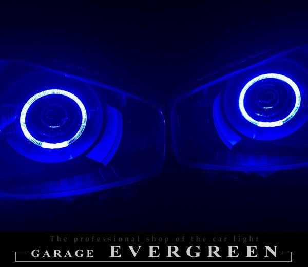オーダー加工 HA36 アルトワークス インナー艶消しブラック塗装＆LEDブルーイカリング＆プロジェクター内レッドアイ塗装 仕様 純正加工品 ドレスアップ ヘッドライト