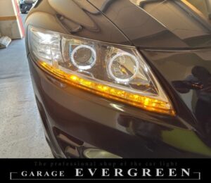 受注生産 ZF1/ZF2 ホンダ CR-Z 前期/中期 純正加工品 ドレスアップ ヘッドライト LEDイカリング4連＆白橙LED増設 仕様