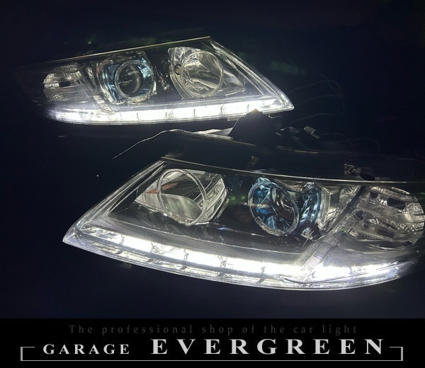 受注生産 ZF1/ZF2 ホンダ CR-Z 前期/中期 純正加工品 ドレスアップ ヘッドライト LEDイカリング4連＆白橙LED増設 仕様