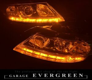 受注生産 ZF1/ZF2 ホンダ CR-Z 前期/中期 純正加工品 ドレスアップ ヘッドライト LEDイカリング4連＆白橙LED増設 仕様