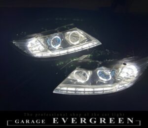 受注生産 ZF1/ZF2 ホンダ CR-Z 前期/中期 純正加工品 ドレスアップ ヘッドライト LEDイカリング4連＆白橙LED増設 仕様