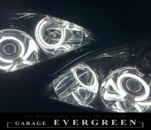 オリジナル加工 30系 ハリアー 4連CCFLイカリング 仕様 純正加工品 ドレスアップ ヘッドライト