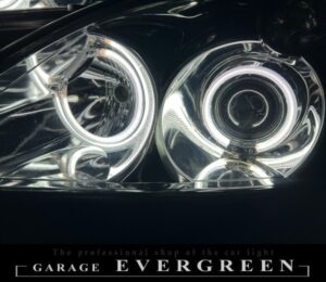 オリジナル加工 30系 ハリアー 4連CCFLイカリング 仕様 純正加工品 ドレスアップ ヘッドライト