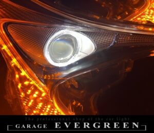 ワンオフ加工 ZVW50 プリウス 前期 シーケンシャルウインカー＆LEDイカリング 仕様 純正加工品 ドレスアップ ヘッドライト