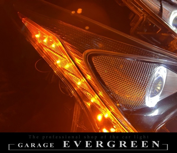 ワンオフ加工 ZVW50 プリウス 前期 シーケンシャルウインカー＆LEDイカリング 仕様 純正加工品 ドレスアップ ヘッドライト
