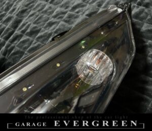 現物加工 Z34 フェアレディZ インナーブラッククロム塗装＆LEDイカリング＆LED増設 仕様 純正加工品 ドレスアップ ヘッドライト