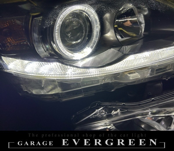 レクサス CT200h ZWA10 ハロゲン車 純正ポジション部白LED色替え＆LEDイカリング 仕様 純正加工品 ドレスアップ ヘッドライト