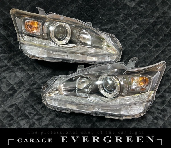 レクサス CT200h ZWA10 ハロゲン車 純正ポジション部白LED色替え＆LEDイカリング 仕様 純正加工品 ドレスアップ ヘッドライト