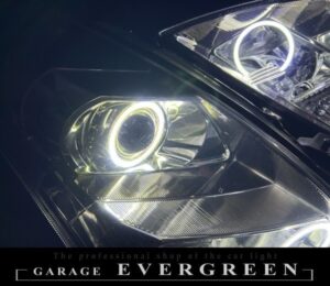 オリジナル加工 LY3P 後期 MPV 最新COBイカリング4連 仕様 純正加工品 ドレスアップ ヘッドライト