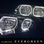 100系 チェイサー 新品レンズ＆インナーブラック塗装＆4連LEDイカリング 仕様 純正加工品 ドレスアップヘッドライト