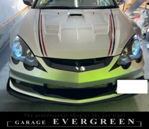 DC5 インテグラ 前期 新品 インナー艶消しブラック塗装 仕様 純正加工品 ドレスアップ ヘッドライト 交換