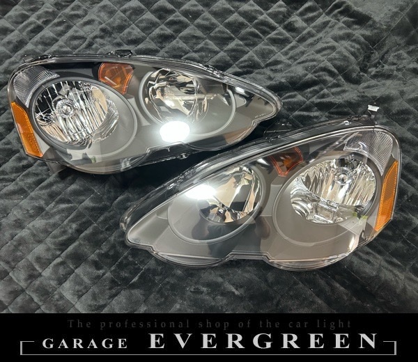 DC5 インテグラ 前期 新品 インナー艶消しブラック塗装 仕様 純正加工品 ドレスアップ ヘッドライト 交換