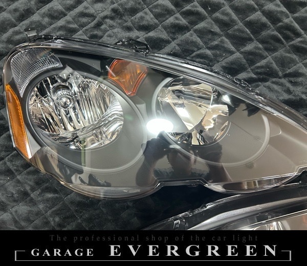 DC5 インテグラ 前期 新品 インナー艶消しブラック塗装 仕様 純正加工品 ドレスアップ ヘッドライト 交換