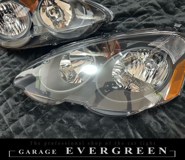 DC5 インテグラ 前期 新品 インナー艶消しブラック塗装 仕様 純正加工品 ドレスアップ ヘッドライト 交換