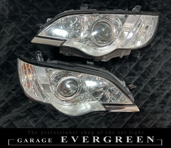 再メッキ加工！BP/BL レガシー 後期 純正 ヘッドライト レンズクリーニング＆コーティング済み