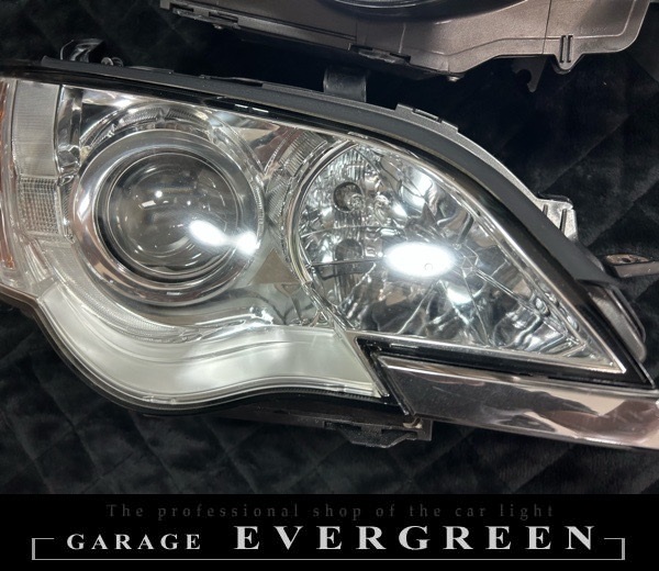 再メッキ加工！BP/BL レガシー 後期 純正 ヘッドライト レンズクリーニング＆コーティング済み