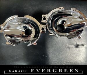 再メッキ加工！BP/BL レガシー 後期 純正 ヘッドライト レンズクリーニング＆コーティング済み