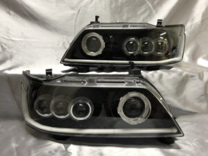 C35 ローレル 後期 メダリスト 単眼＆3連プロジェクター移植＆シーケンシャルウインカー＆RGBフルカラーLEDプロジェクター＆インナー塗装 仕様 純正加工品 ドレスアップ ヘッドライト