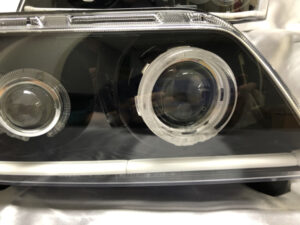 C35 ローレル 後期 メダリスト 単眼＆3連プロジェクター移植＆シーケンシャルウインカー＆RGBフルカラーLEDプロジェクター＆インナー塗装 仕様 純正加工品 ドレスアップ ヘッドライト