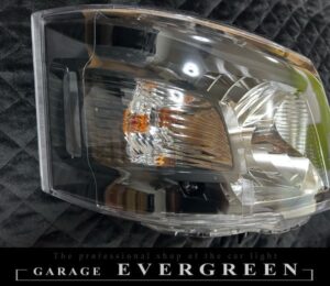 NV350 キャラバン E26 前期 ハロゲン用 インナー艶消しブラック塗装＆レンズコーティング仕様 純正加工品 ドレスアップ ヘッドライト