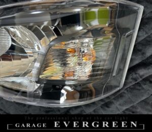 NV350 キャラバン E26 前期 ハロゲン用 インナー艶消しブラック塗装＆レンズコーティング仕様 純正加工品 ドレスアップ ヘッドライト