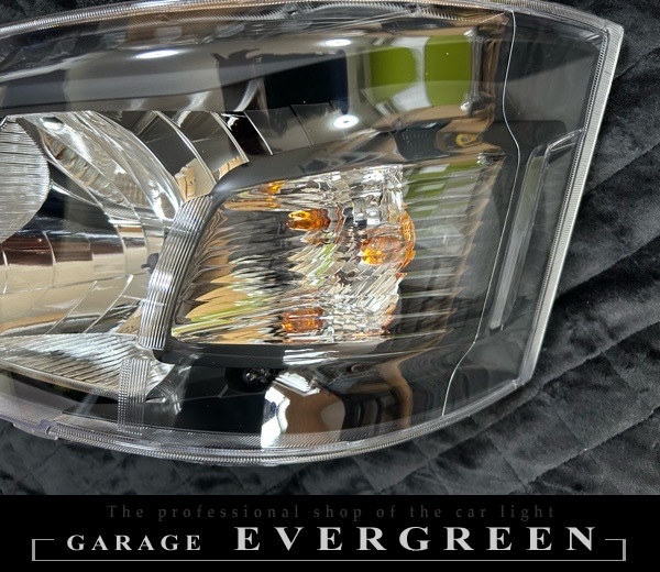 NV350 キャラバン E26 前期 ハロゲン用 インナー艶消しブラック塗装&レンズコーティング仕様 純正加工品 ドレスアップ ヘッドライト